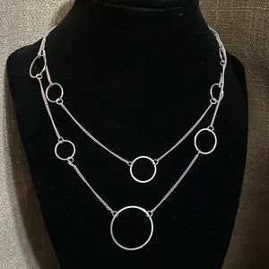 Silver tone necklace